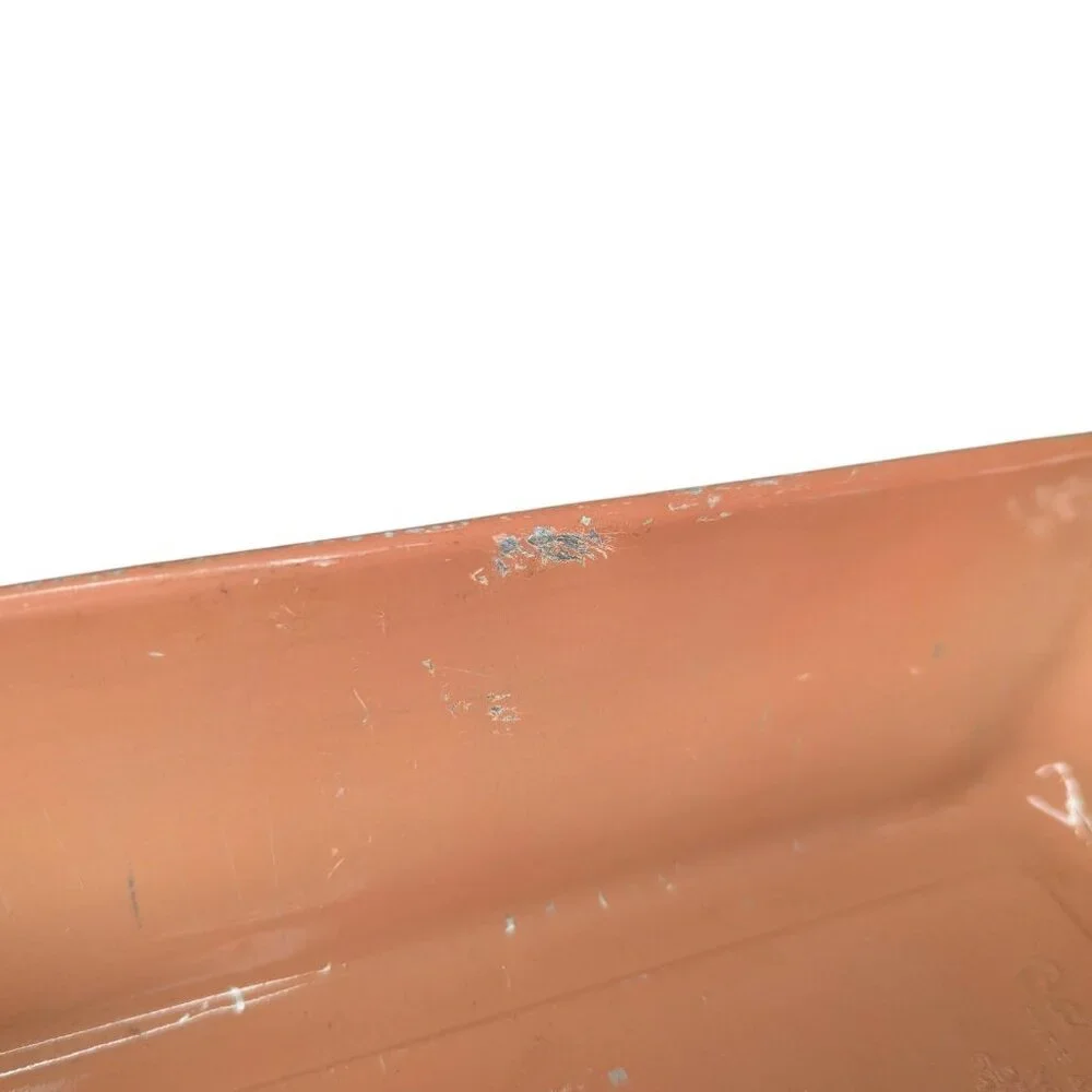 Vintage Bake King Light Terracotta Enameled Aluminum Rectangle Cake Pan